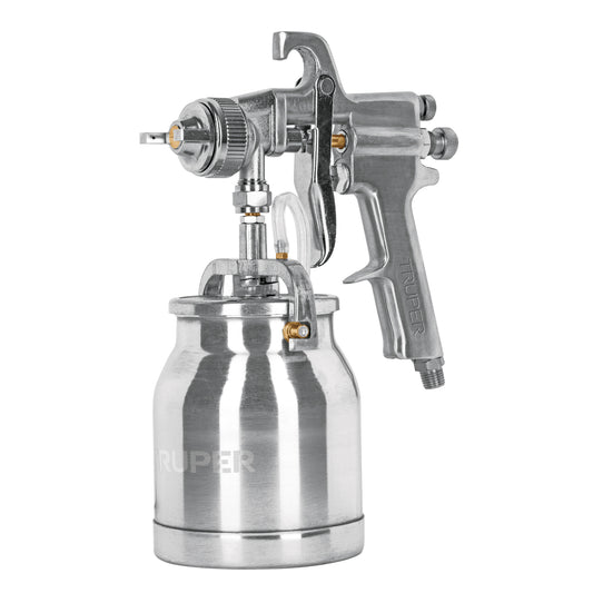 Pistola p/pintar succión HVHP vaso alum, 1.8mm, 2 vál Truper, 14087