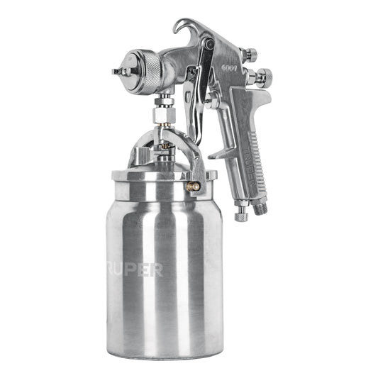 Pistola p/pintar succión HVHP vaso alum, 1.8mm, 3 vál Truper, 14085