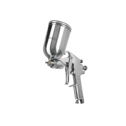 Pistola p/pintar gravedad LVMP vaso aluminio, 2 mm, Truper Caja con 2, 13060
