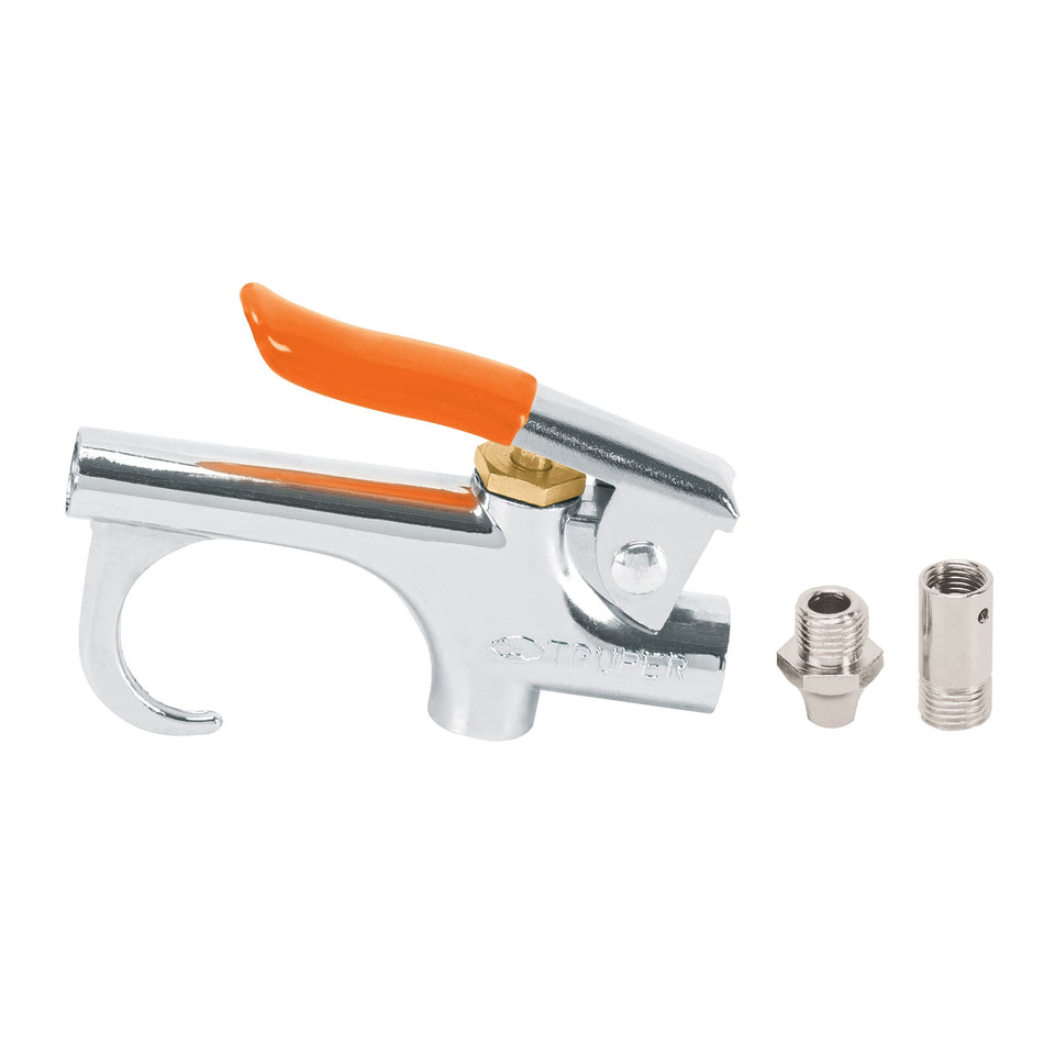 Pistola metálica para sopletear, cuerda 1/4 NPT, Truper Caja con 6, 19023