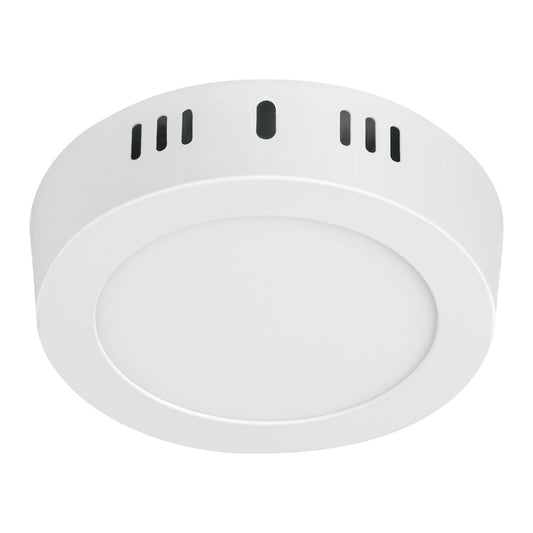 Luminario LED tipo plafón 6 W, redondo, luz cálida, blanco Caja con 4, 48256