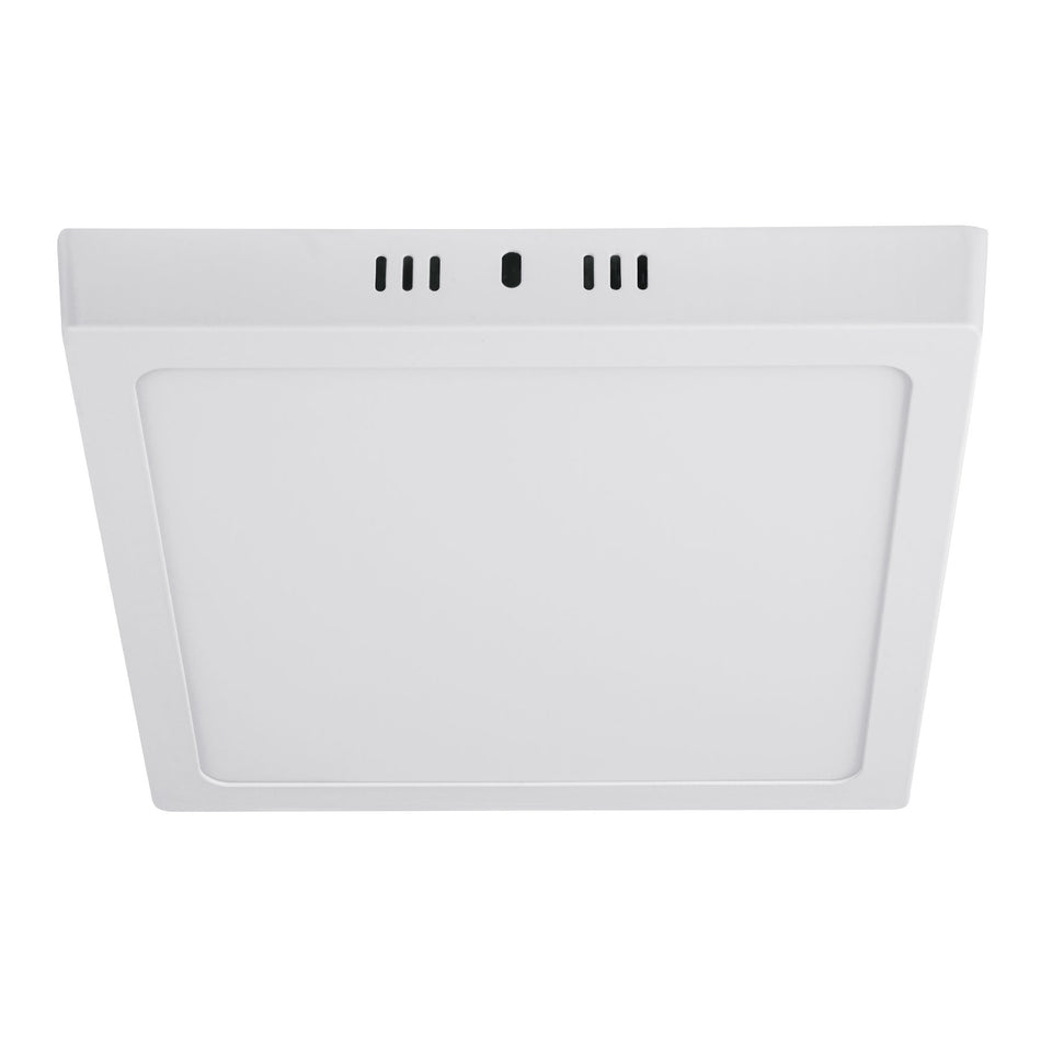 Luminario LED tipo plafón 18 W, cuadrado, luz de día, blanco Caja con 2, 47444