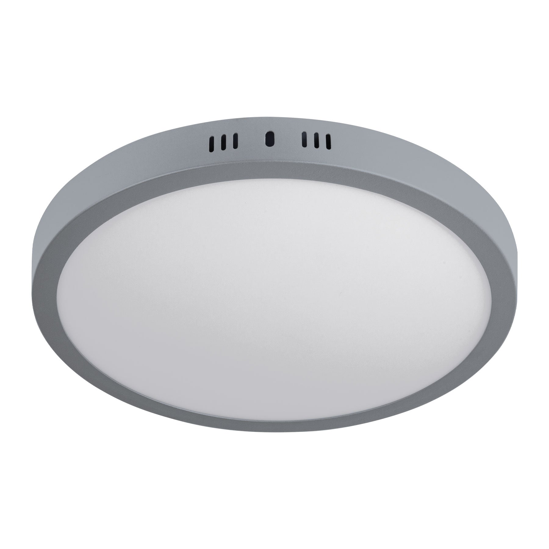 Luminario LED tipo plafón 24 W, redondo, luz de día, gris, 47349