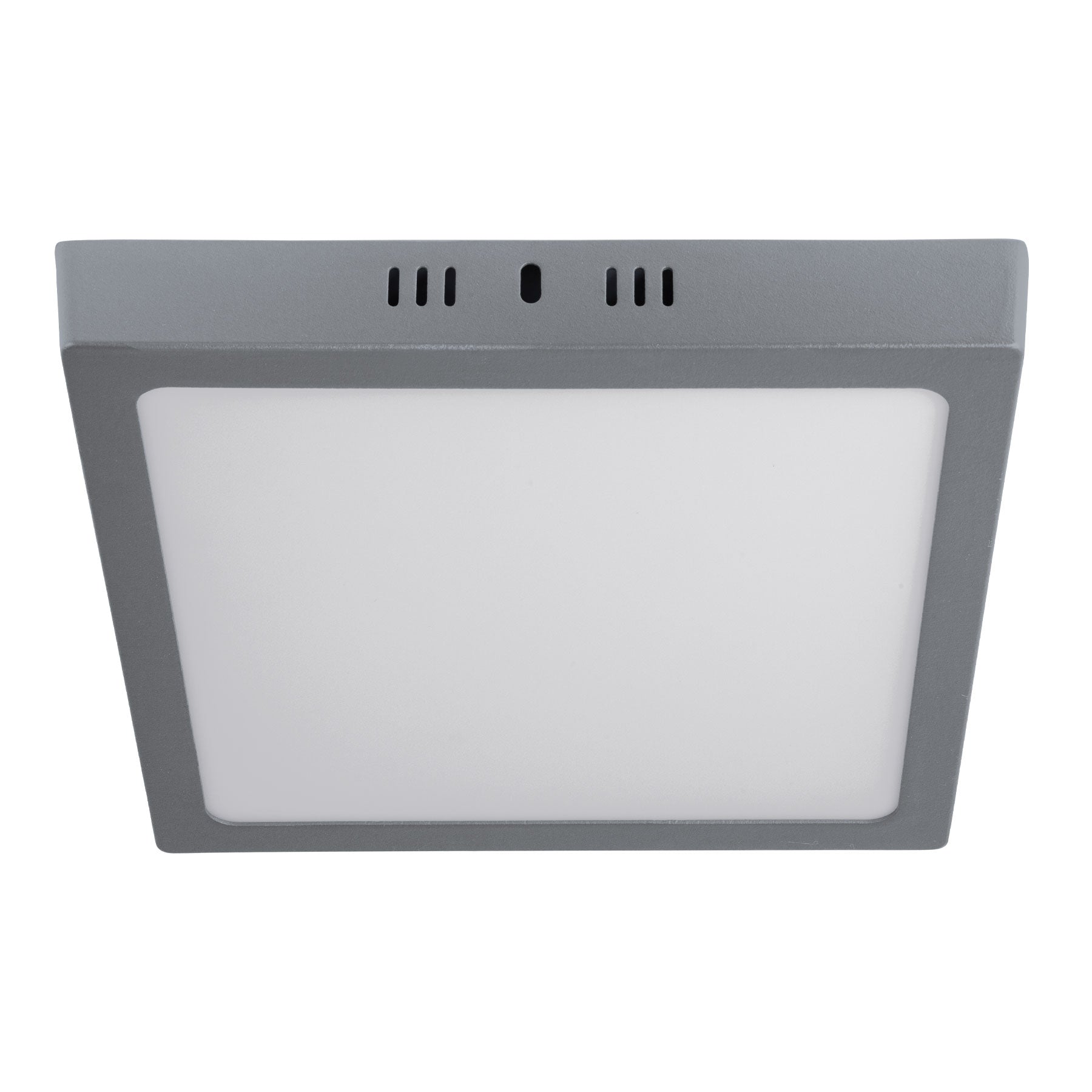 Luminario LED tipo plafón 18 W, cuadrado, luz de día, gris, 47448