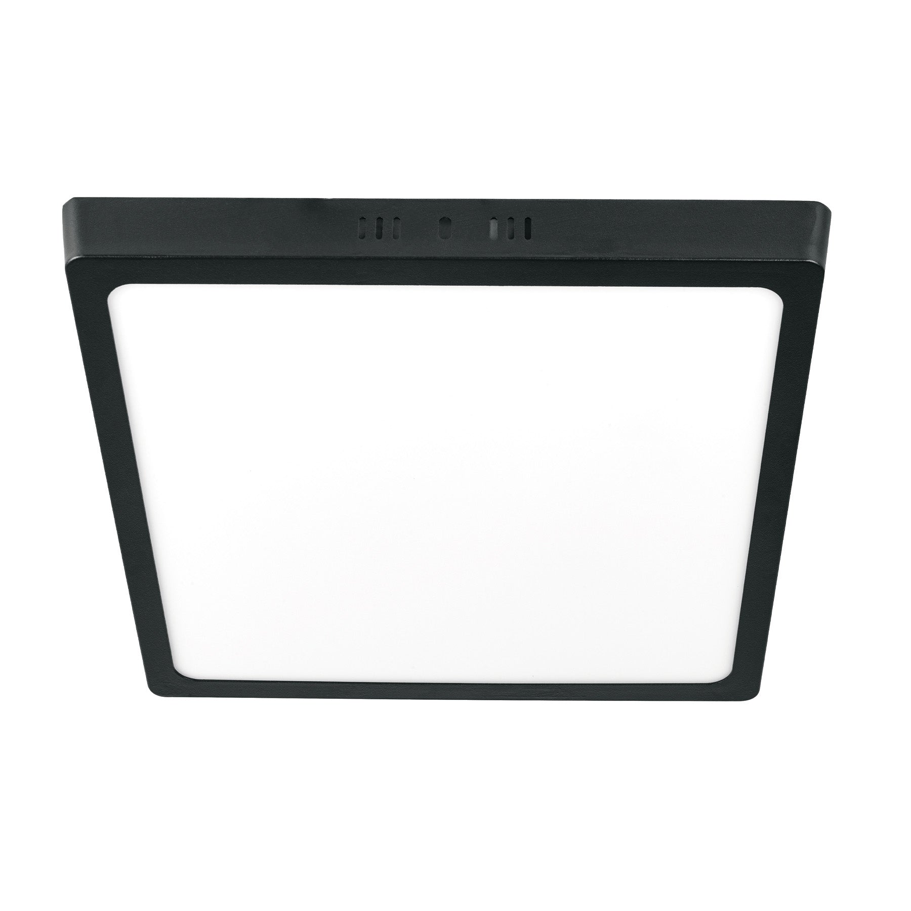 Luminario LED tipo plafón 24 W, cuadrado, luz de día, negro, 47418