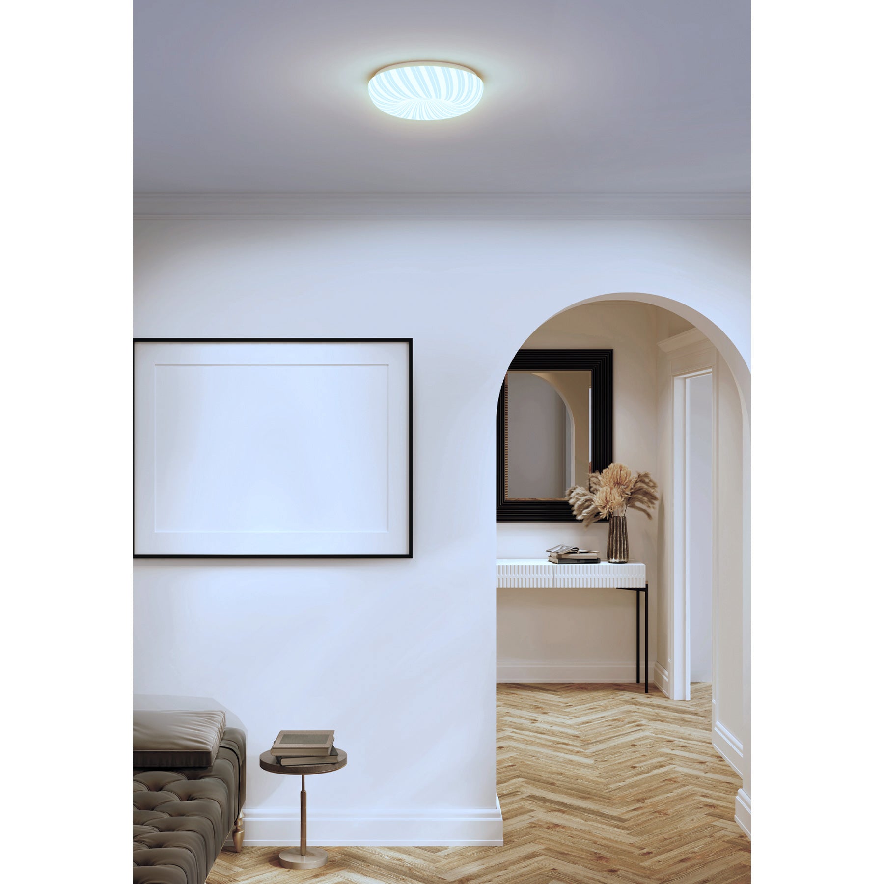 Luminario LED 8W plafón decorativo espiral luz de día,BASIC, 46015