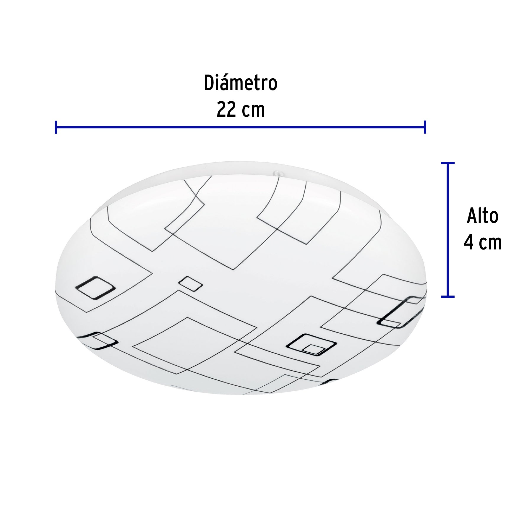 Luminario LED 8W plafón decorativo cuadros luz de día,BASIC, 43176