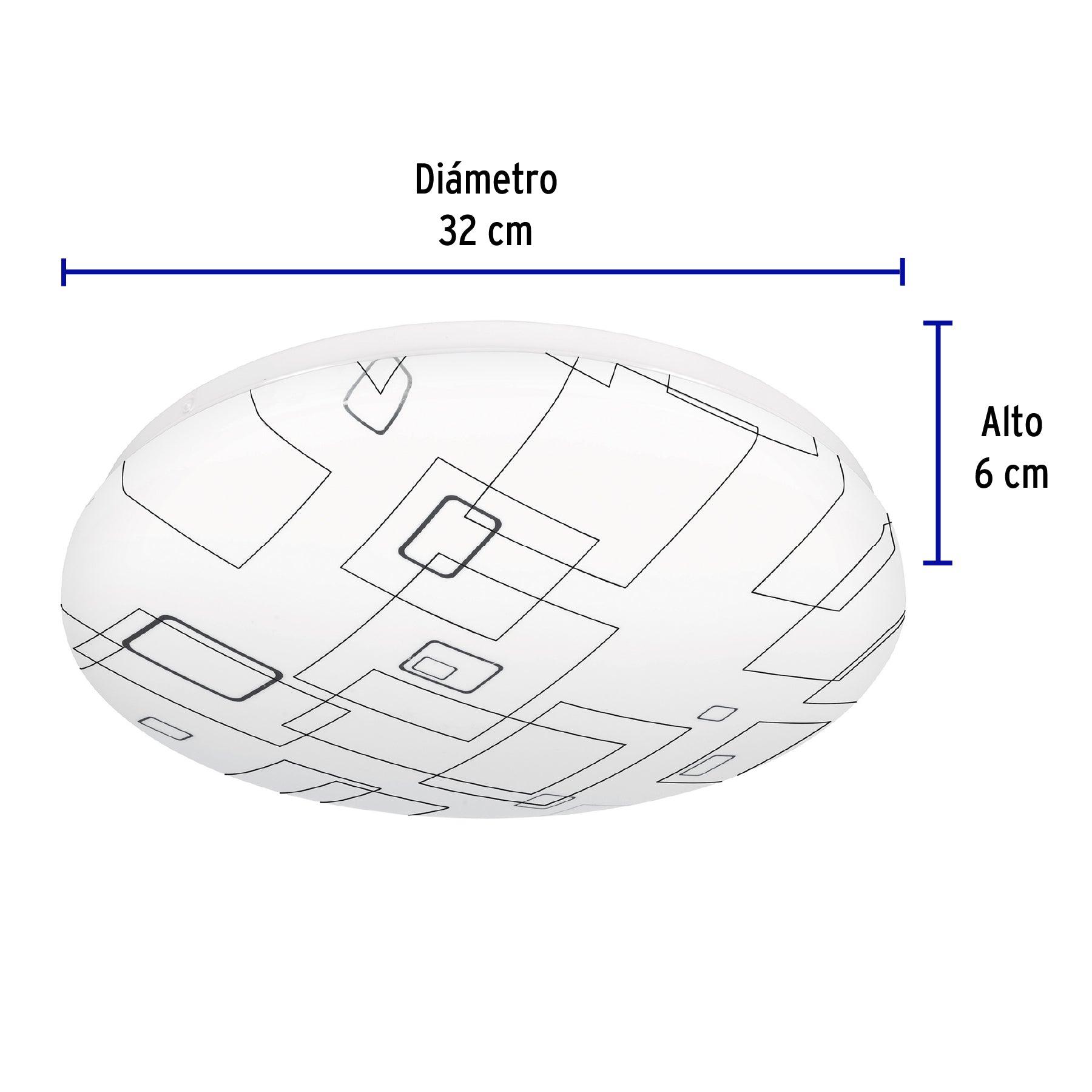 Luminario LED 18W plafón decorativo cuadros luz de día,BASIC, 43178