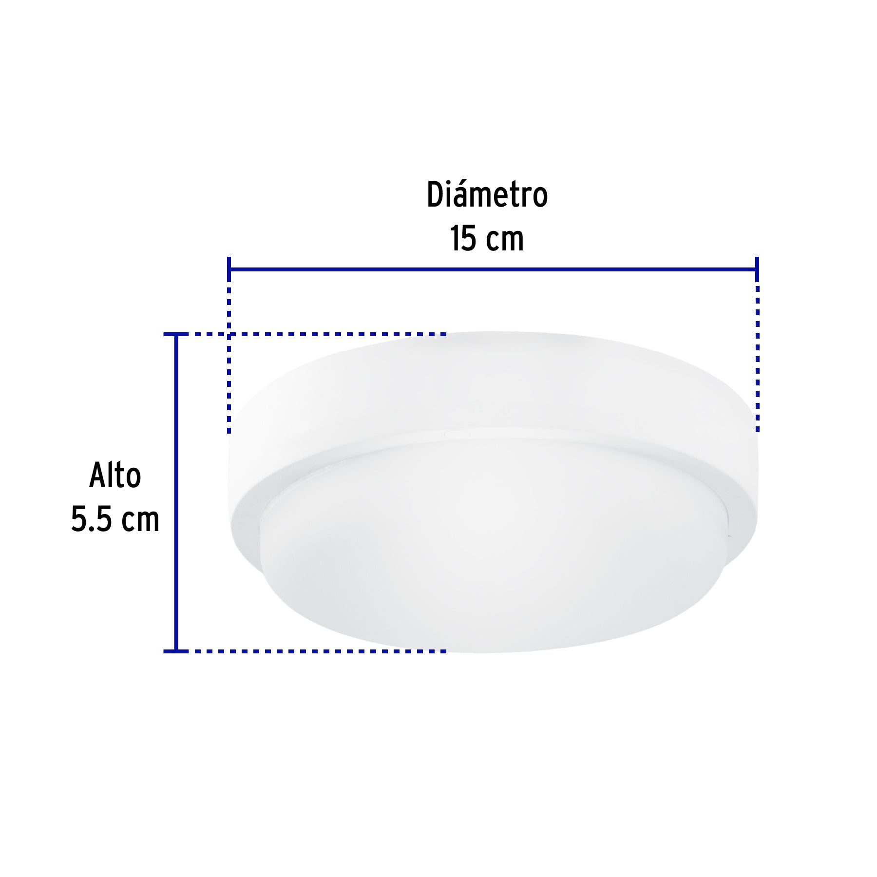 Plafón decorativo de LED 10 W redondo para baño, Volteck, 46261