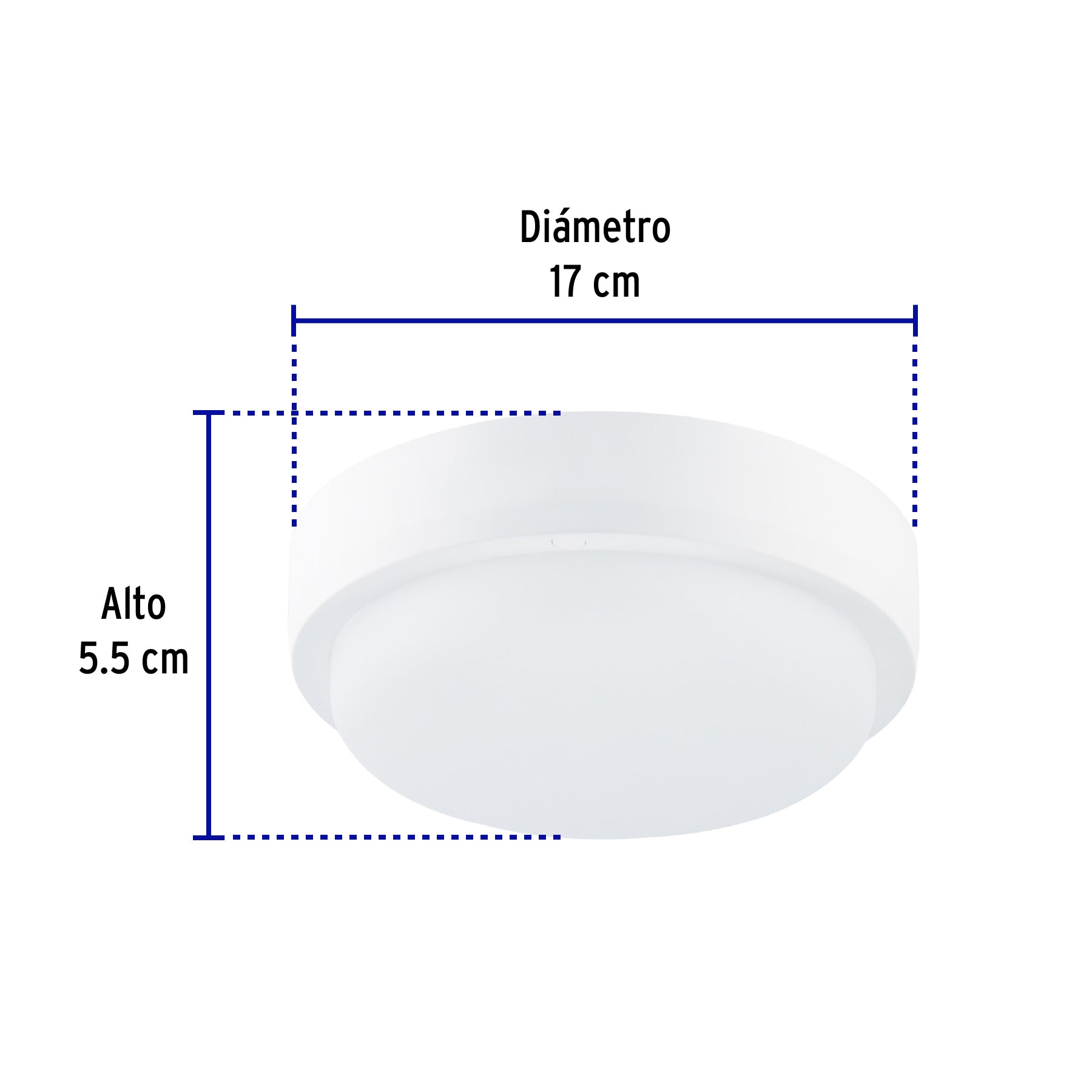 Plafón decorativo de LED 15 W redondo para baño, Volteck, 46262