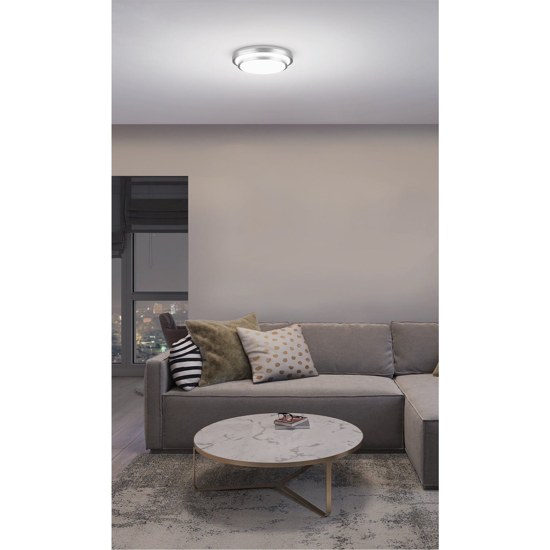 Luminario LED 18W plafón decorativo metálico, luz día,BASIC, 29007