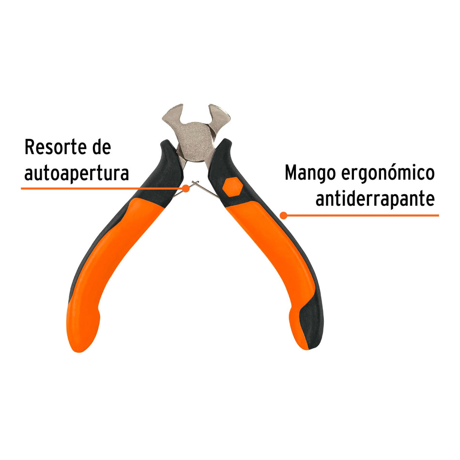 Mini pinza tipo tenaza 4' mango Comfort Grip, Truper Caja con 6, 17368