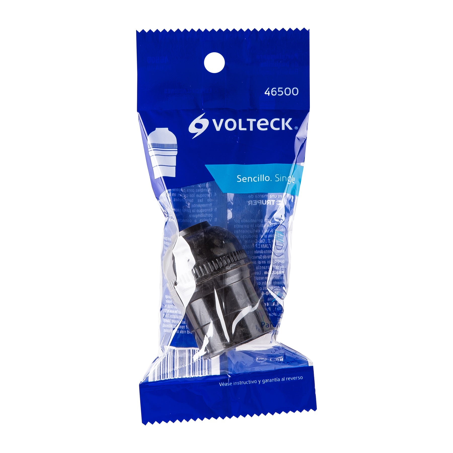 Portalámpara de baquelita, sencillo, Volteck, 46500