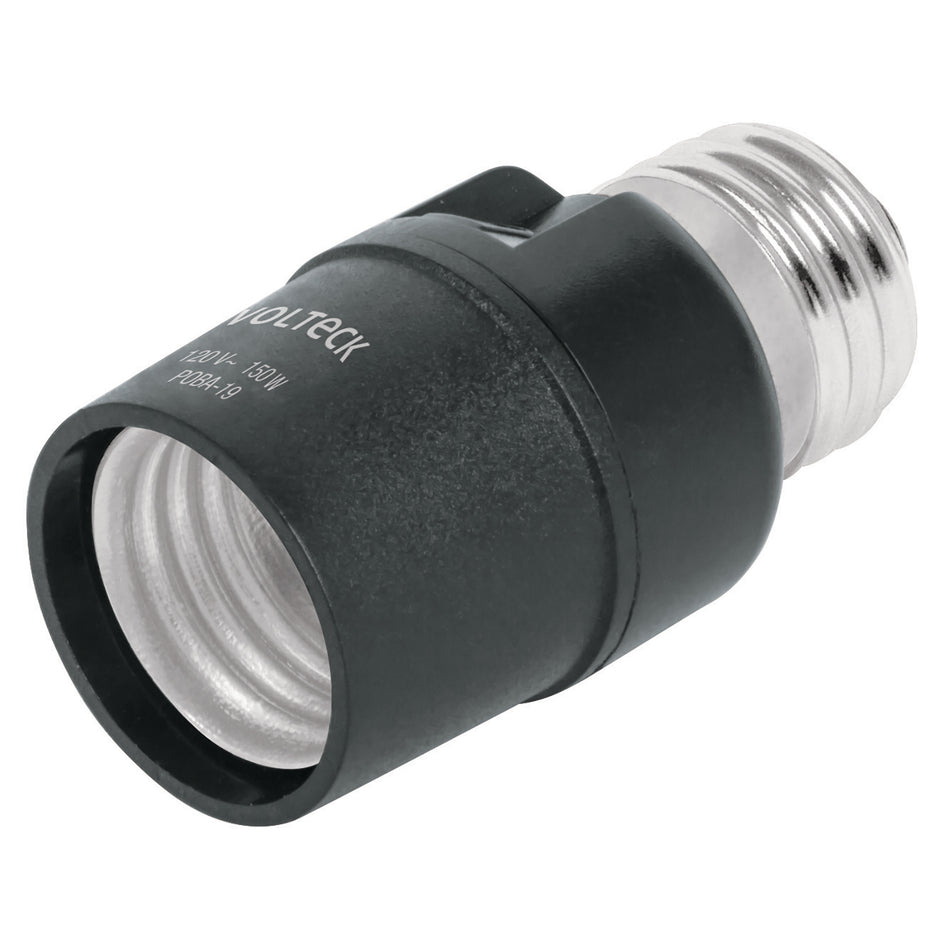 Portalámpara de PVC, con sensor de luz, Volteck Caja con 10, 46516