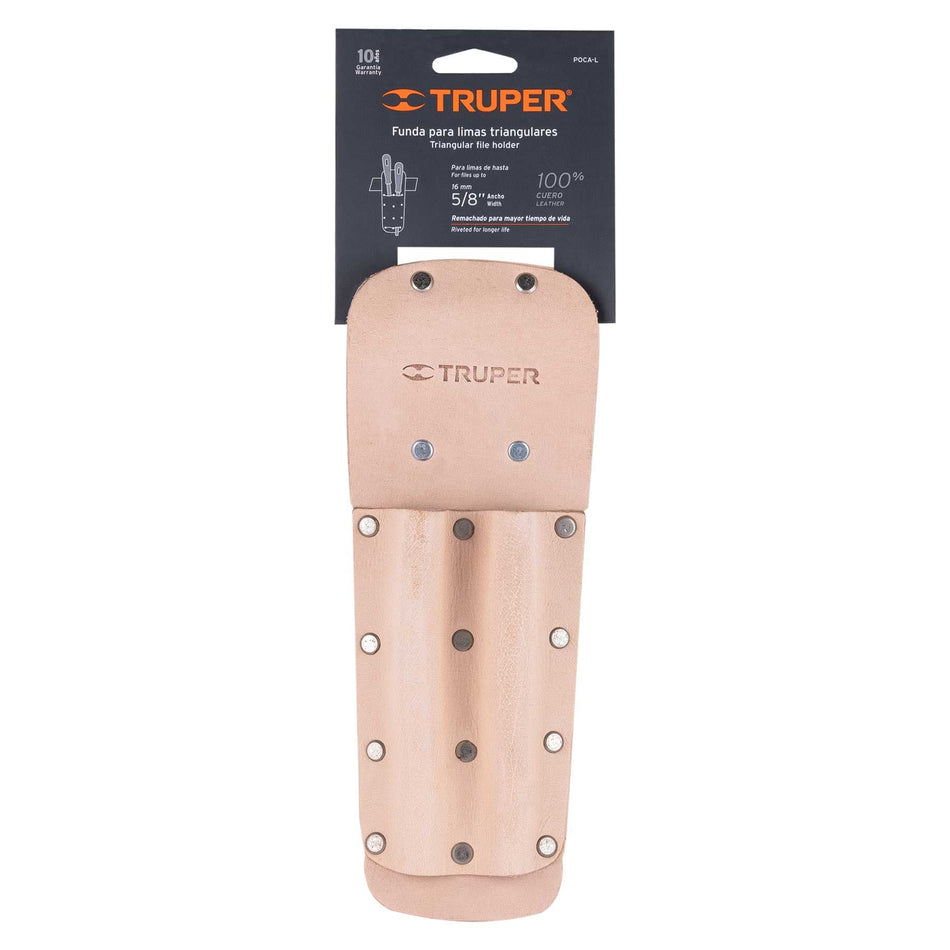 Funda de carnaza para limas triangulares, Truper Caja con 2, 10678