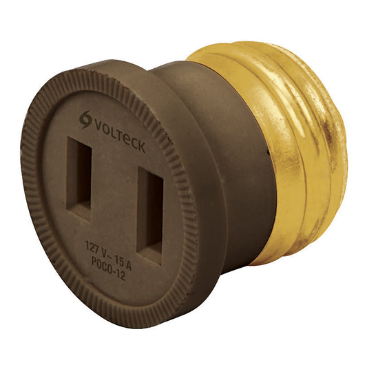 Adaptador de portalámpara a contacto, Volteck Caja con 10, 46490