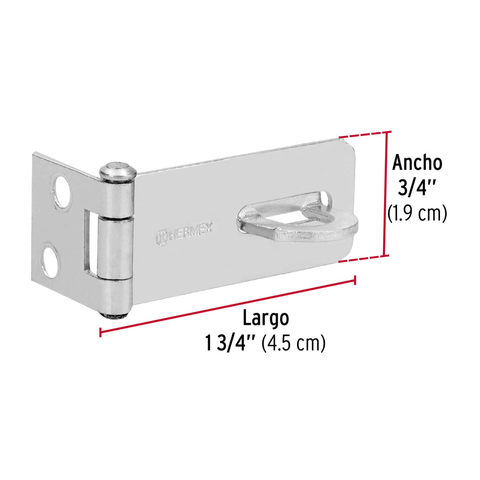 Portacandado de acero zincado 1-3/4', Hermex Caja con 6, 43731