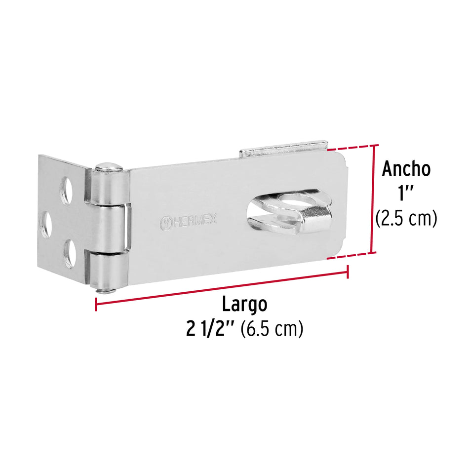 Portacandado de acero zincado 2-1/2', Hermex Caja con 6, 43736