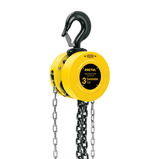 Polipasto de cadena de 3 ton, Pretul, 27129