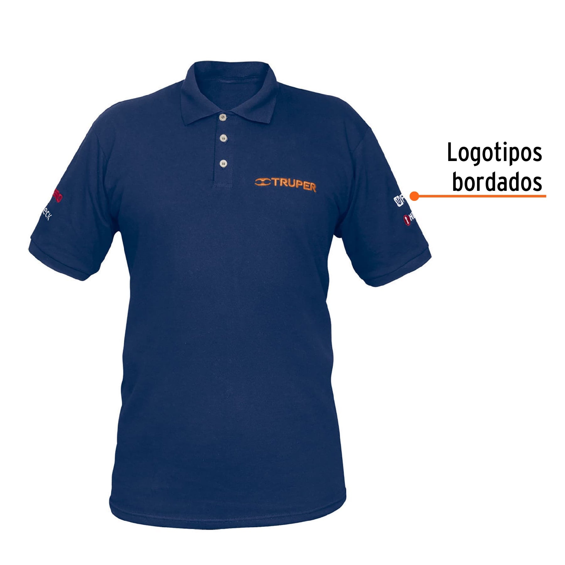 Playera polo para hombre, azul, M, Truper, 60464