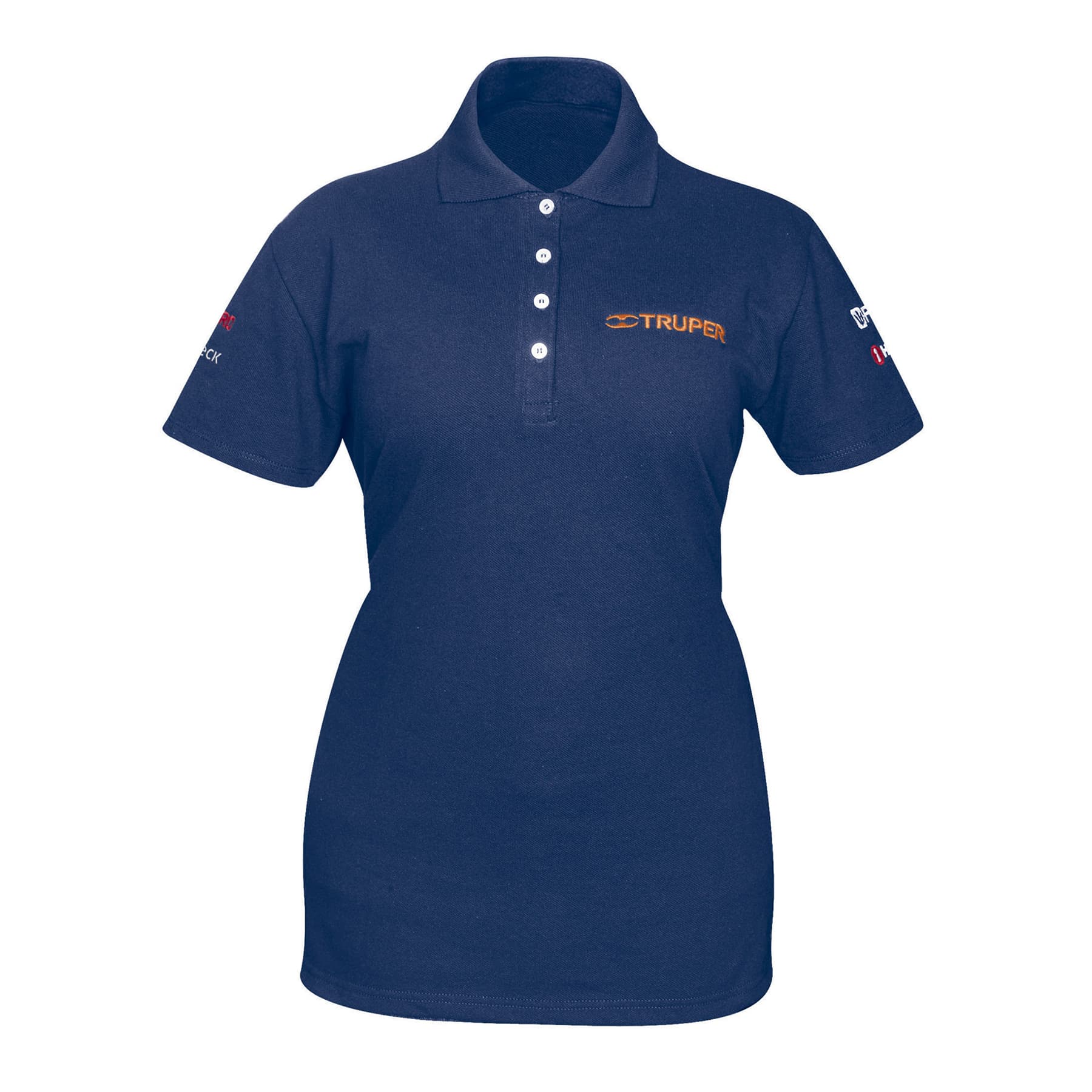 Playera polo para mujer, azul, CH, Truper, 60474