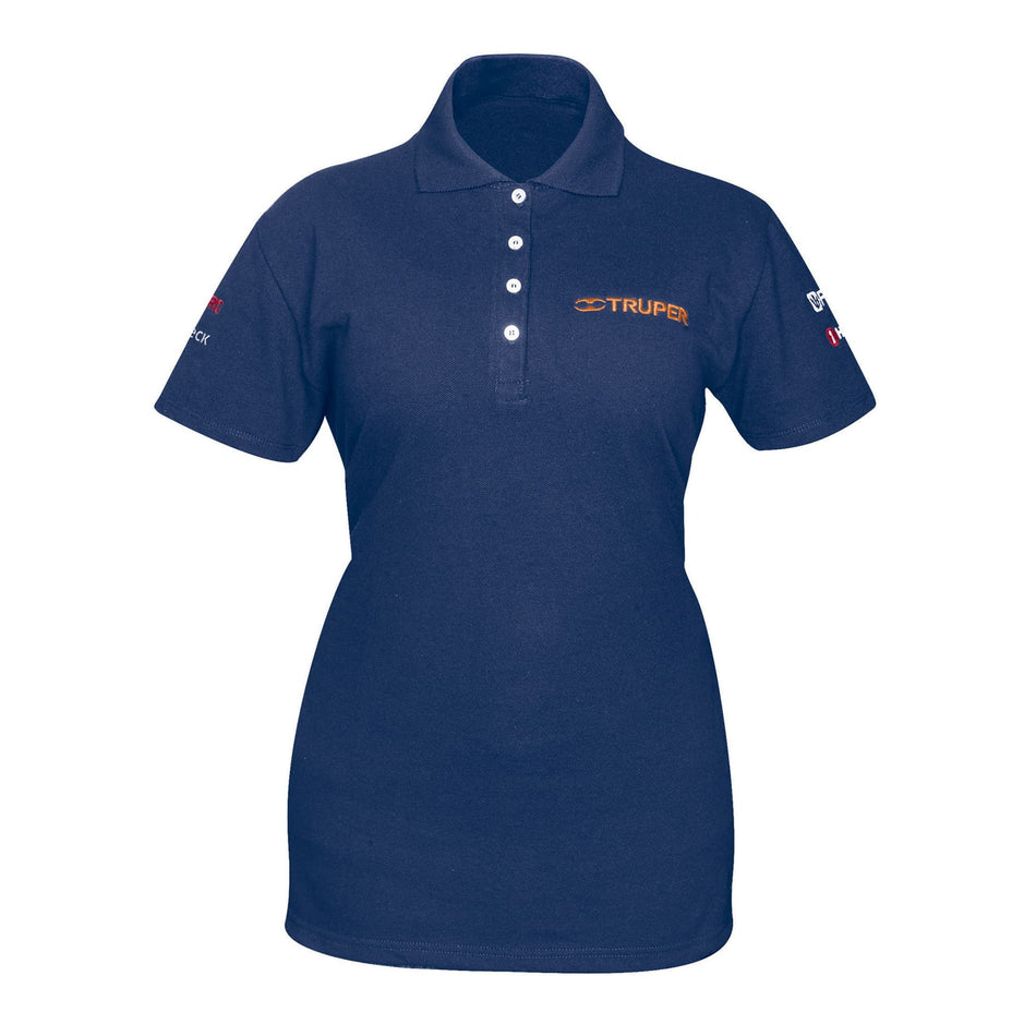 Playera polo para mujer, azul, M, Truper, 60473