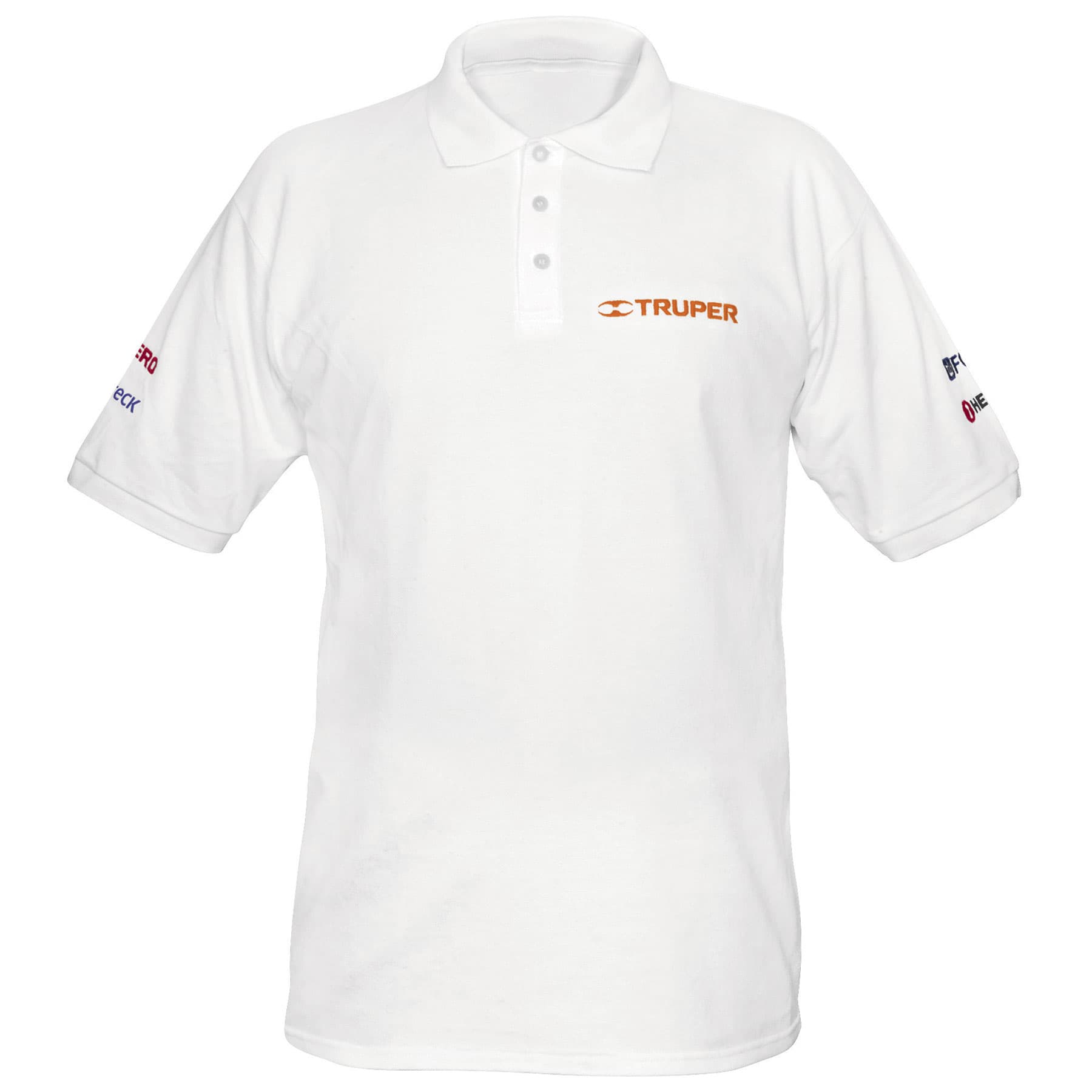 Playera polo para hombre, blanca, G, Truper, 60453