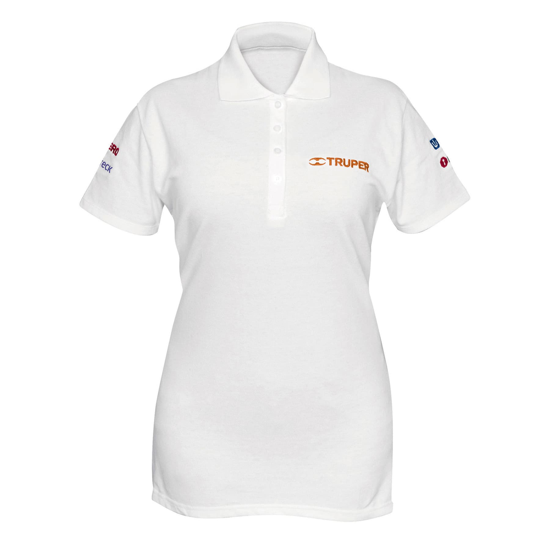 Playera polo para mujer, blanca, G, Truper, 60466