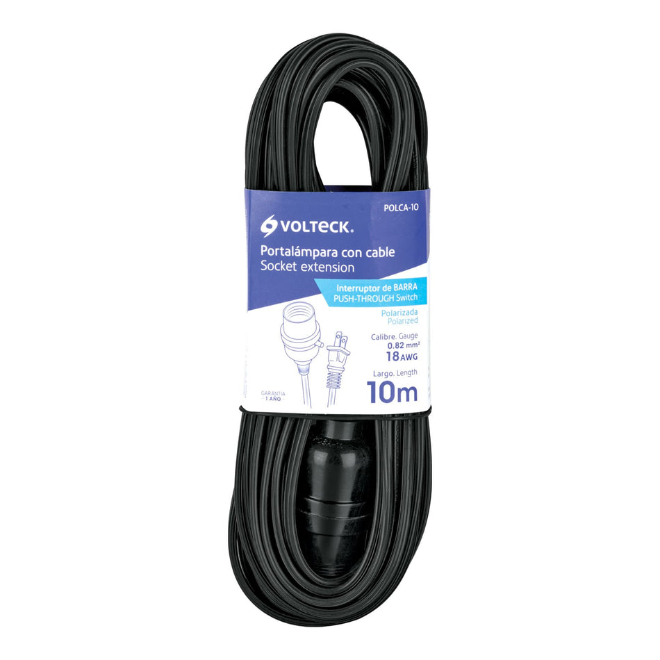 Portalámparas con cable de 10 m, Volteck Caja con 6, 47144