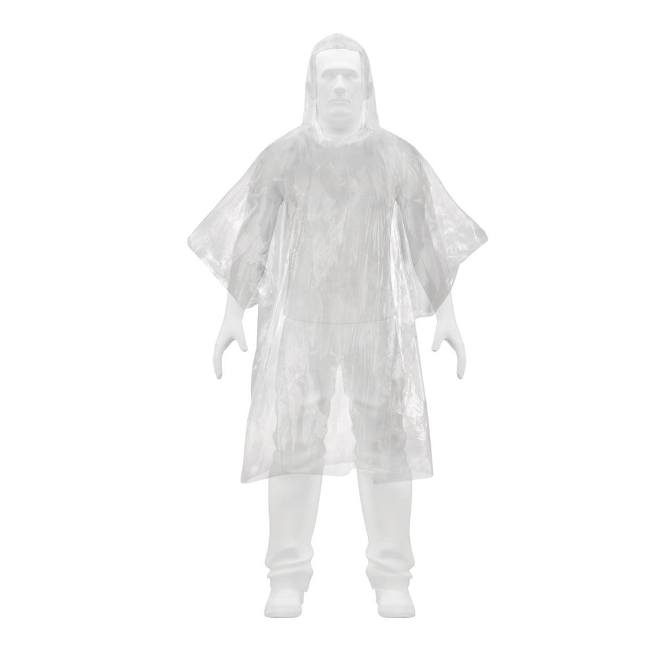 Poncho o capamanga desechable de polietileno, Pretul Caja con 10, 27089