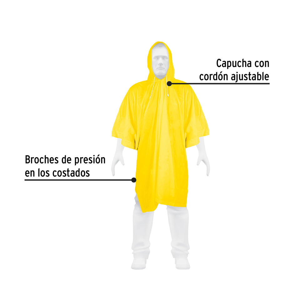 Poncho o capamanga ligero de PVC, Pretul Caja con 5, 21541