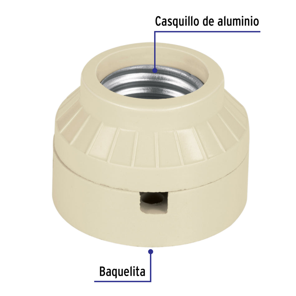 Portalámpara de baquelita, tipo anuncio, Volteck Caja con 10, 46517