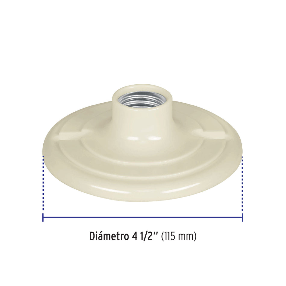 Portalámpara 4-1/2' de baquelita, Volteck Caja con 10, 48076