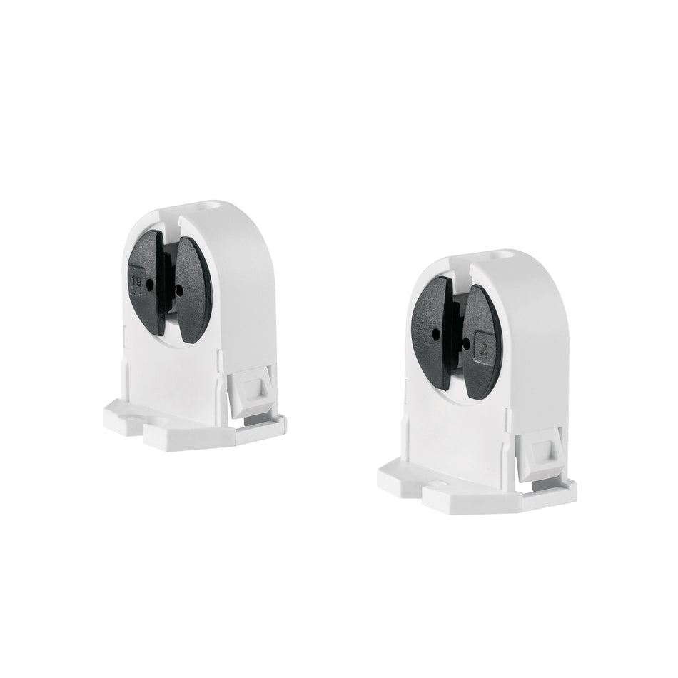 Bolsa 2 pz portalámparas p/tubo LED y fluorescente, base G5 Caja con 10, 45391