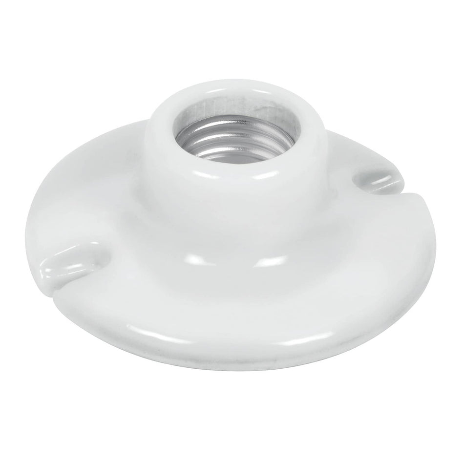 Portalámpara de porcelana, 3-1/2', redonda, Volteck Caja con 6, 46523