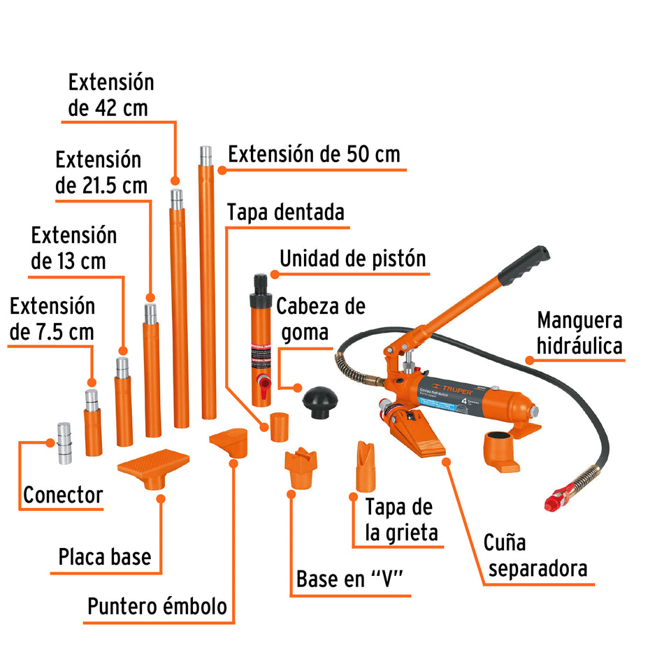 Porto power hidráulico de 4 ton, Truper, 14963