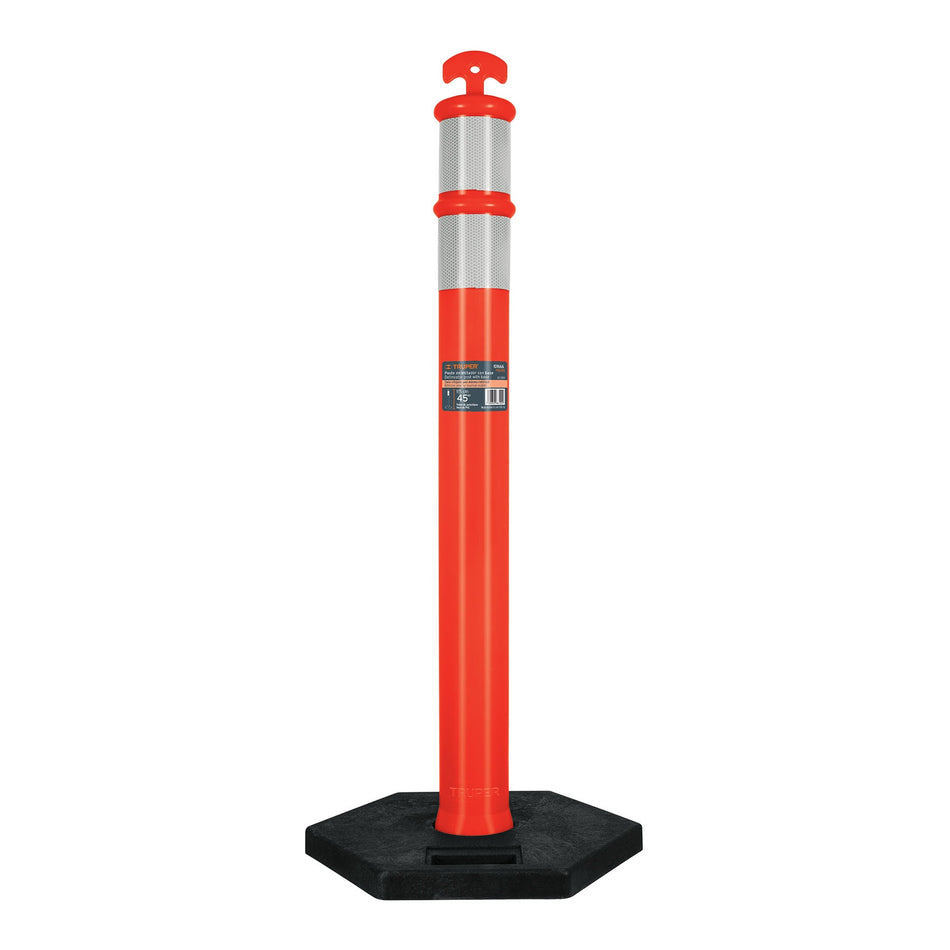 Poste delimitador de 115 cm de alto con base y reflejante, 101666