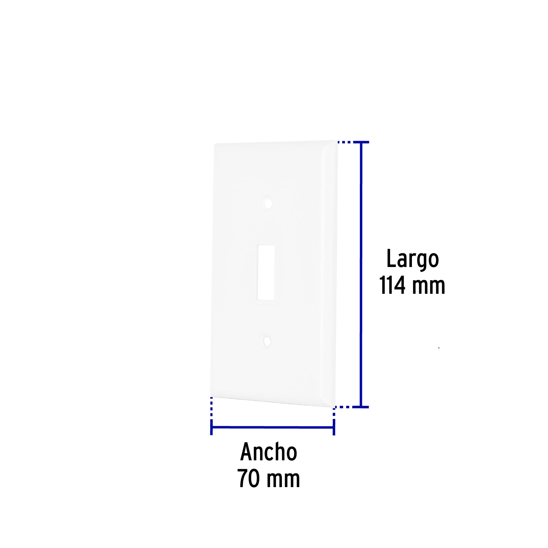 Placa de ABS para interruptor vertical, Standard, blanco, 47726