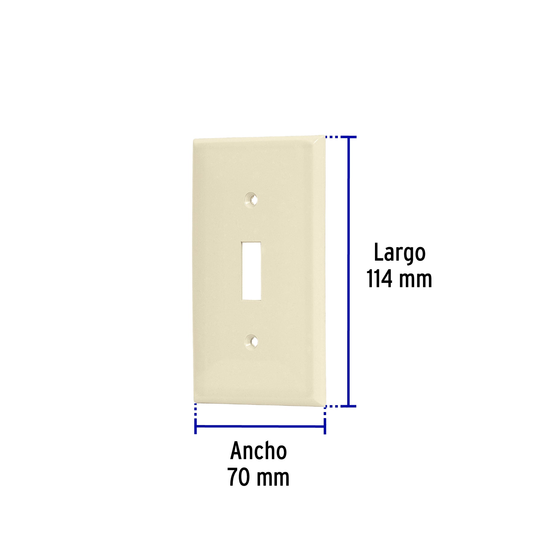 Placa de ABS para interruptor vertical, Standard, marfil, 46415