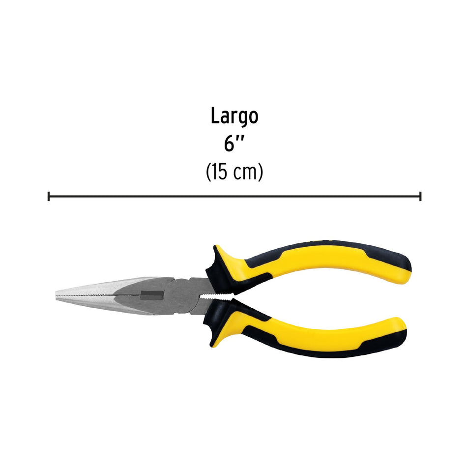 Pinza de punta y corte 6' mango Comfort Grip, Pretul Caja con 6, 22670