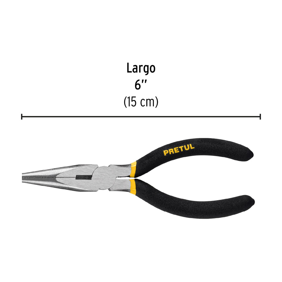 Pinza de punta y corte 6' mango de PVC, Pretul Caja con 6, 22624