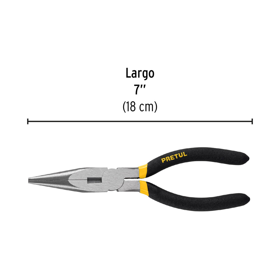 Pinza de punta y corte 7' mango de PVC, Pretul Caja con 6, 22625