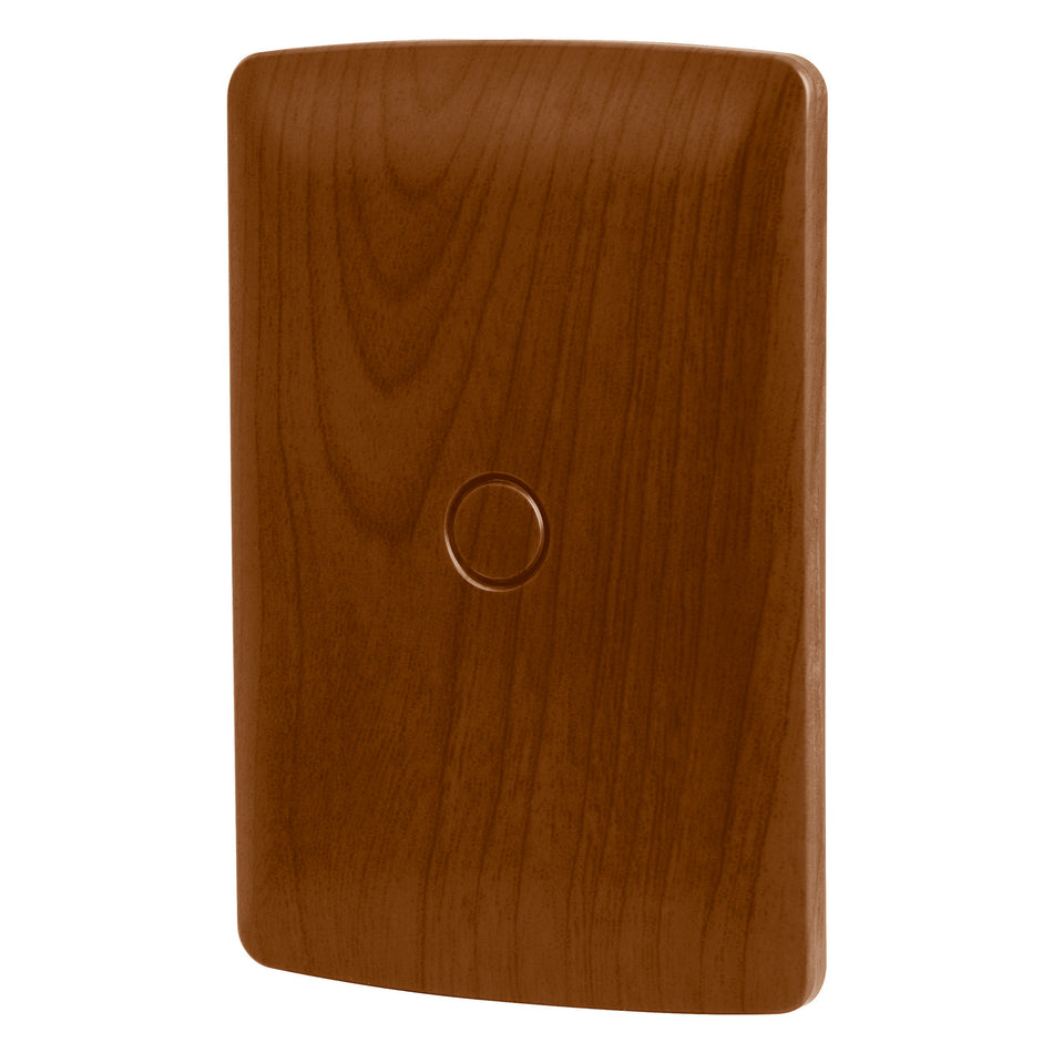 Placa ciega de ABS, línea Italiana, acabado madera, Volteck Caja con 12, 46395
