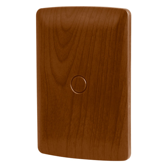 Placa ciega de ABS, línea Italiana, acabado madera, Volteck Caja con 12, 46395