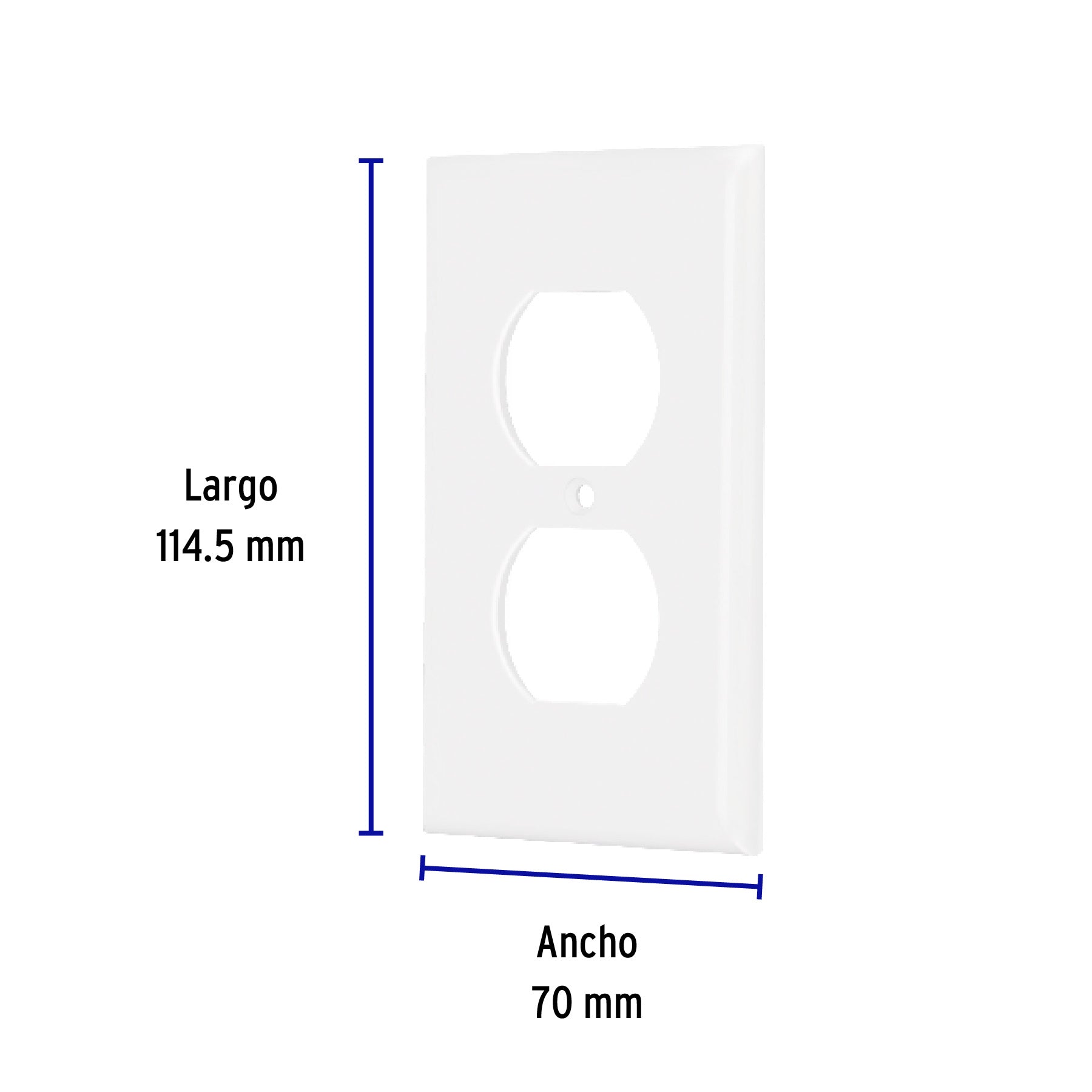 Placa de ABS dúplex, Standard, blanco Volteck, 40241