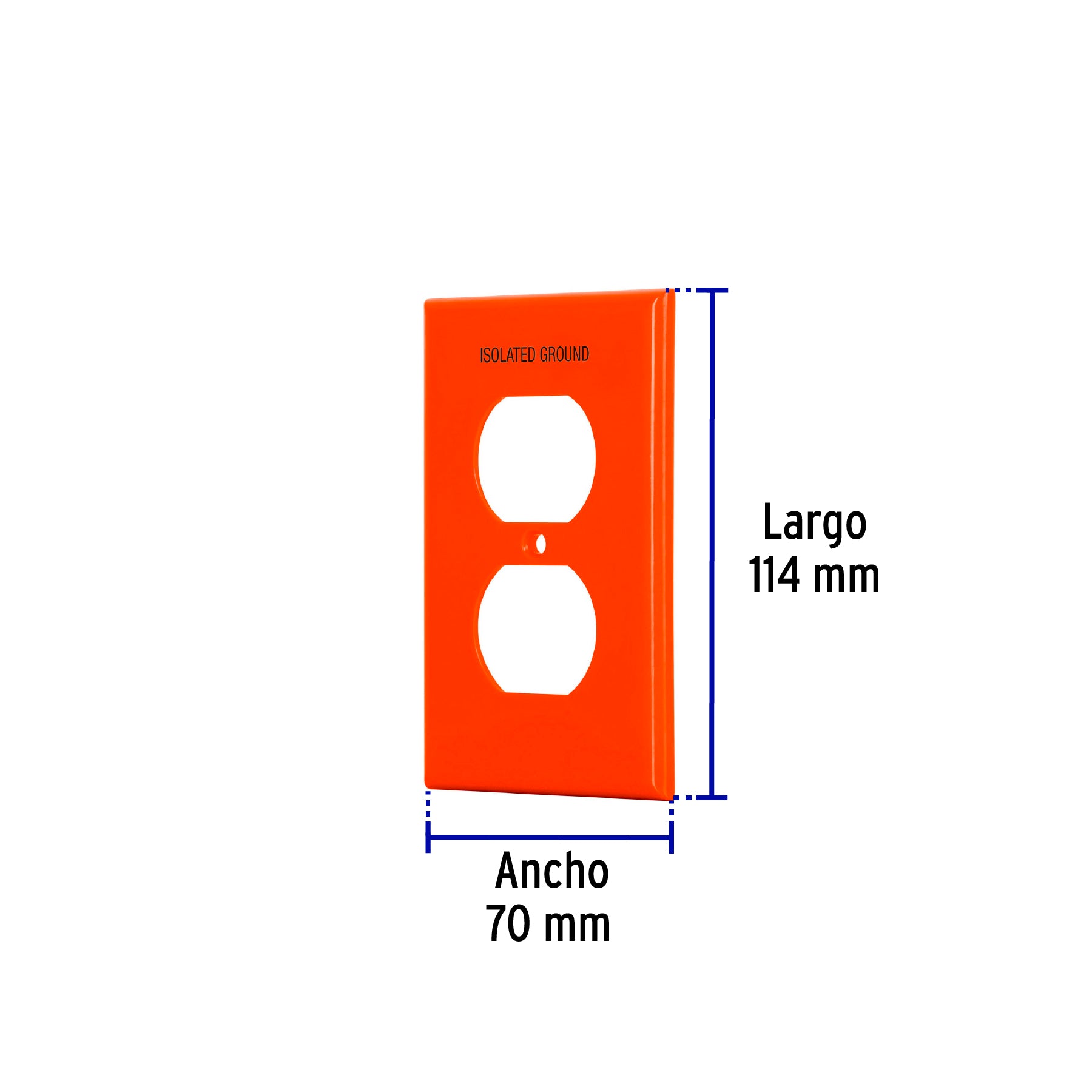 Placa para contacto dúplex tierra aislada, línea estándar, 46409