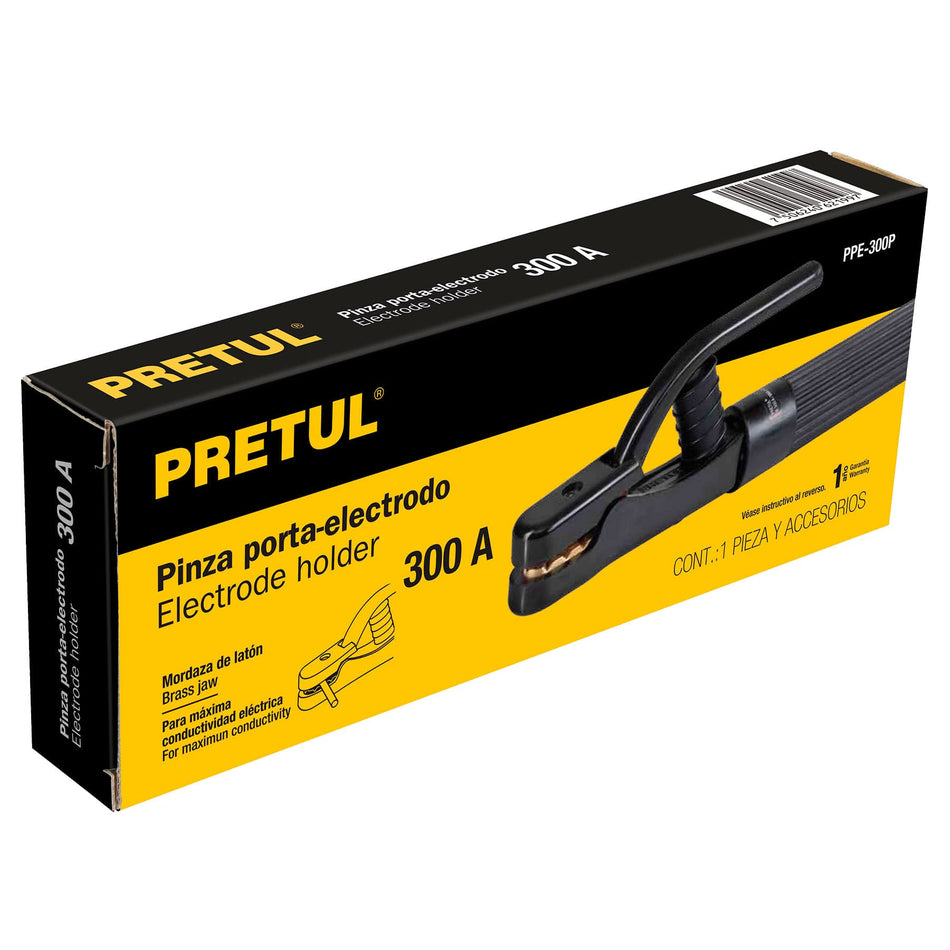 Pinza porta electrodo de 300 A, Pretul Caja con 4, 24232