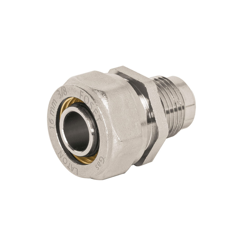 Conector para PEALPE, 3/8' a flare 3/8', Foset Caja con 4, 45941
