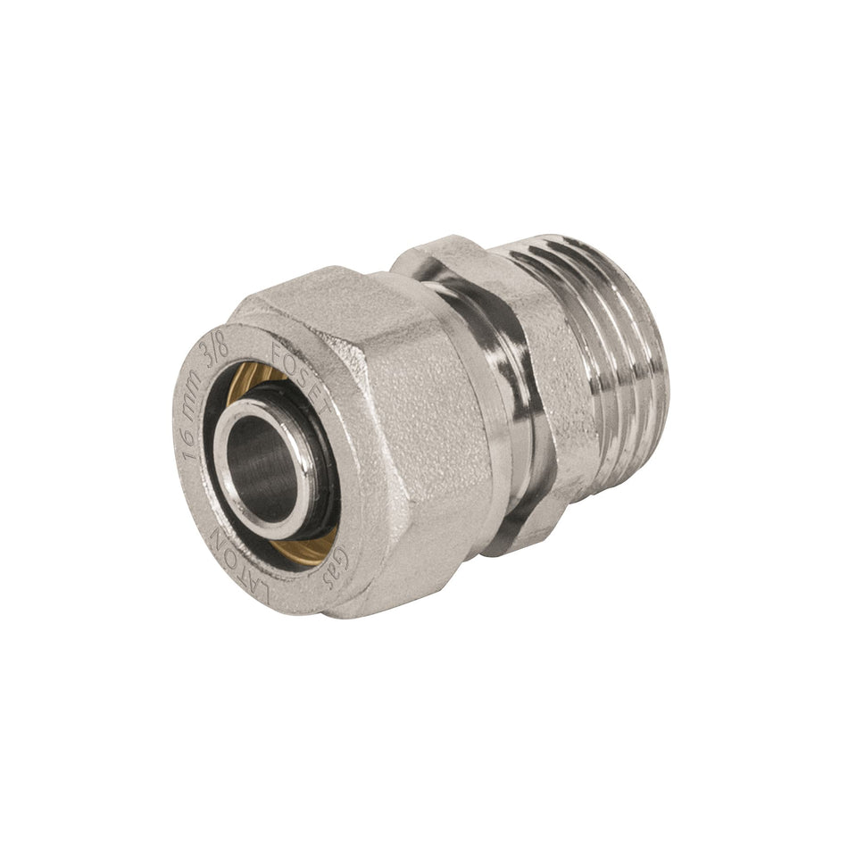 Conector para PEALPE, 3/8', con rosca macho, Foset Caja con 4, 45935