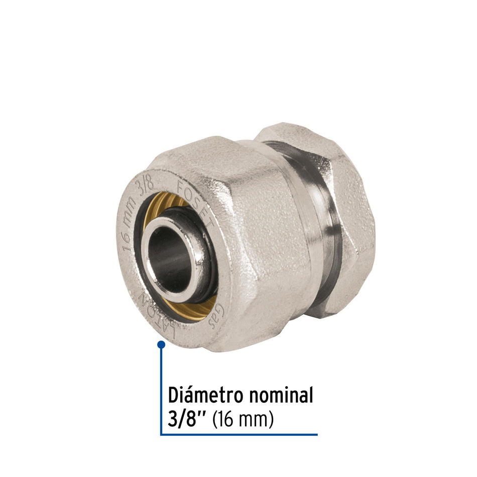 Tapón para PE-AL-PE, 3/8', Foset Caja con 4, 45938